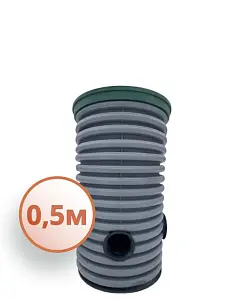 Дренажный колодец d460 h 500 с зеленой крышкой (отводы 160 мм) 0